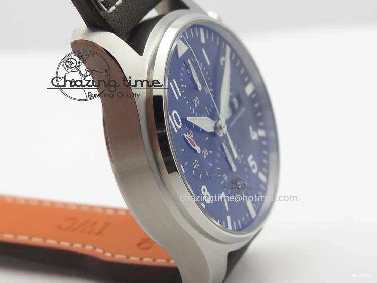 MIROTIME 0219 HighQuality Pilot Chrono 377714 “Le Petit Prince” ZF Best Edition Blue Dial On Brown Leather Strap A 7309